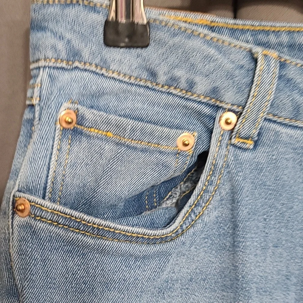 Avec Les Filles Womens Jeans Denim 5 Pockets Distressed Raw Hem‎ Size 28 EUC